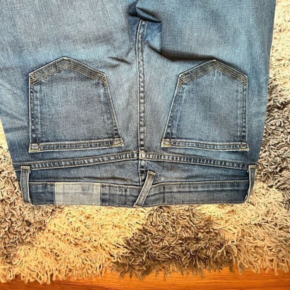 TEXTILE elizabeth & james stewart flare jean rips & slits sz 27 EUC light wash - Picture 10 of 14